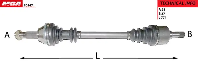 MGA 70147 Ön Aks (Sol) 3272CK