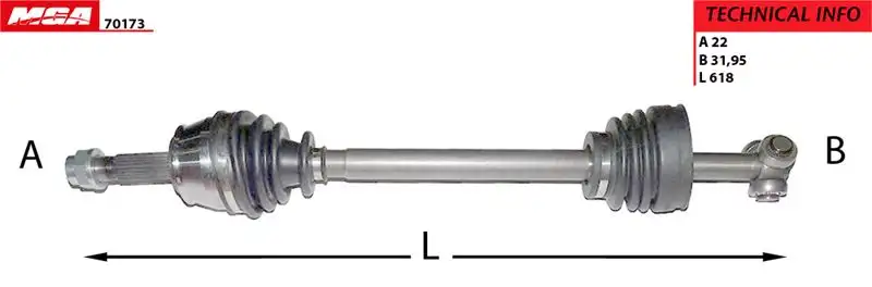 MGA 70173 Ön Aks (Sol) 46307998