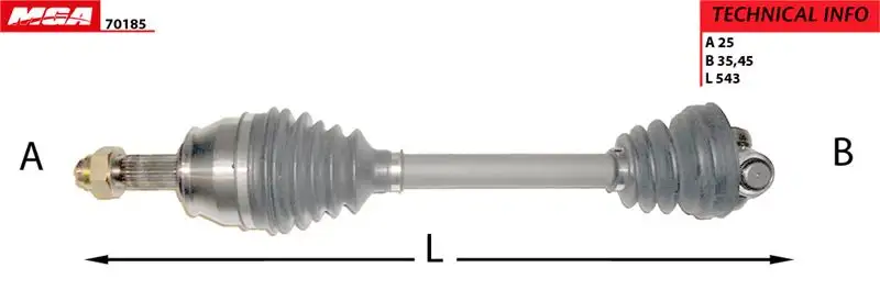 MGA 70185 Ön Aks (Sağ) 51783824