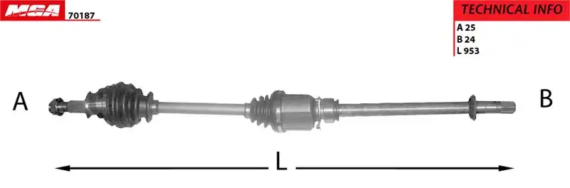 MGA 70187 Ön Aks (Sağ) 51787180