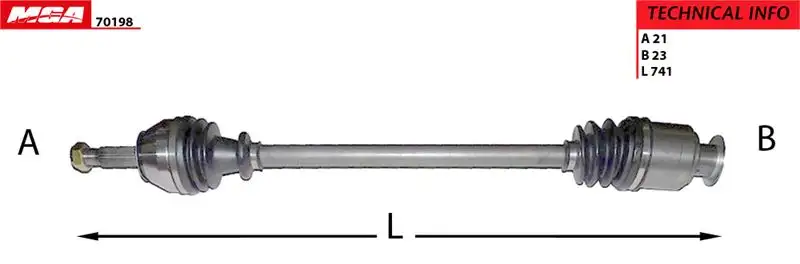 MGA 70198 Ön Aks (Sağ) 7701351267