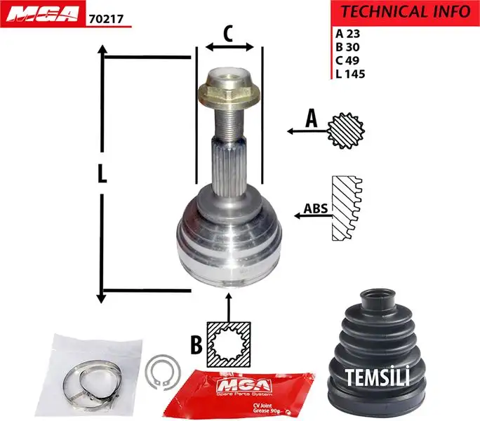 MGA 70217 Aks Kafası (Dış) 8200261838