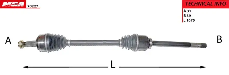 MGA 70227 Ön Aks (Sağ) 391009620R