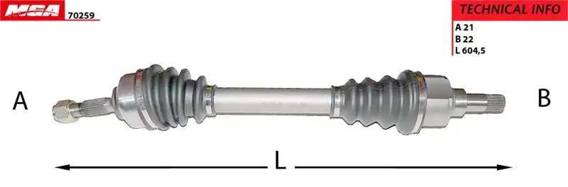 MGA 70259 Ön Aks (Sol) 32728E