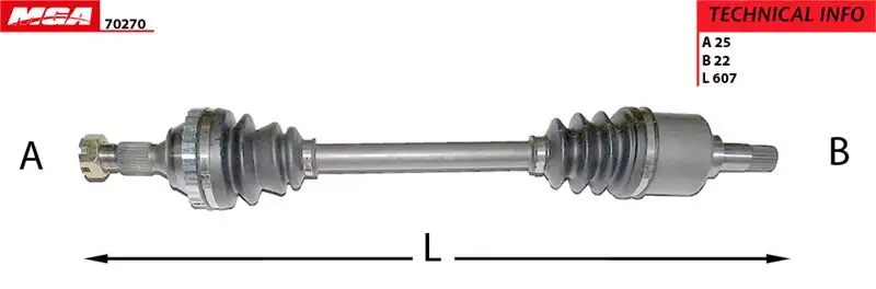 MGA 70270 Ön Aks (Sol) 32723G
