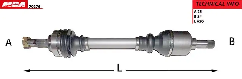MGA 70276 Ön Aks (Sol) 32728W
