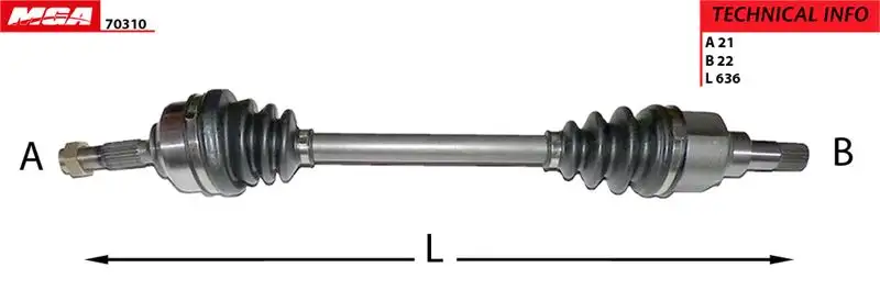 MGA 70310 Ön Aks (Sol) 3272ES