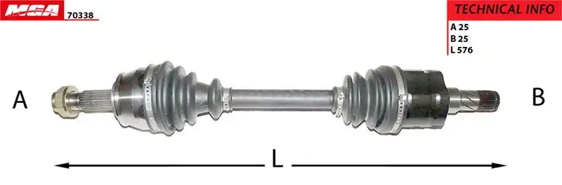 MGA 70338 Ön Aks (Sol) 374791