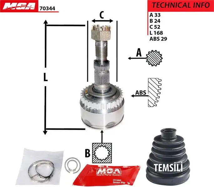MGA 70344 Aks Kafası (Dış) 1603261
