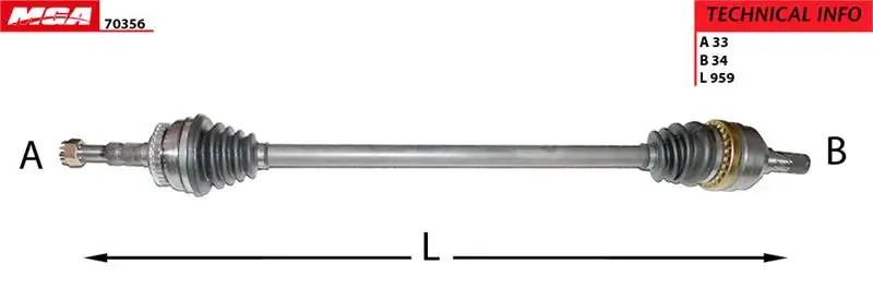 MGA 70356 Ön Aks (Sağ) 90496976