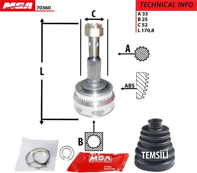MGA 70360 Aks Kafası (Dış) 374015