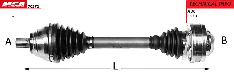 MGA 70372 Ön Aks (Sol) 2K0407271E