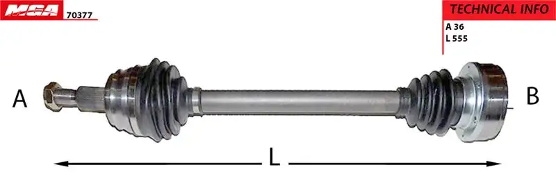 MGA 70377 Ön Aks (Sol) 1J0407271Q