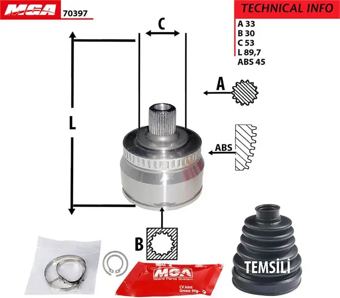 MGA 70397 Aks Kafası (Dış) 8D0498099B