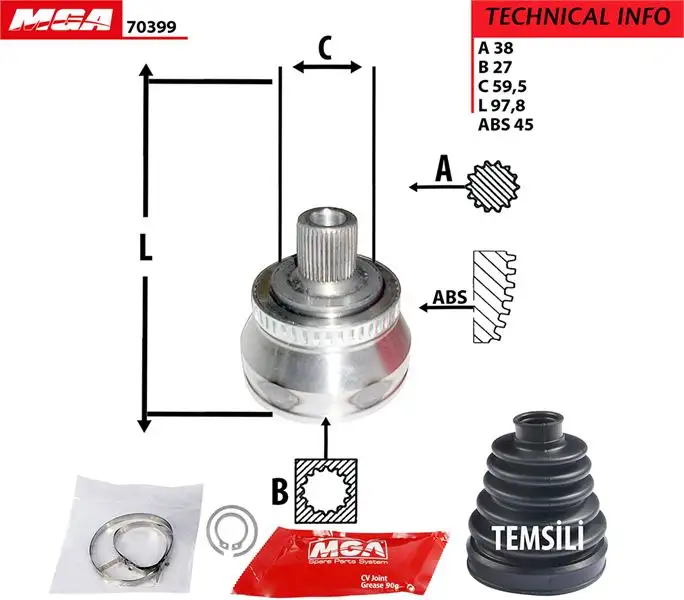 MGA 70399 Aks Kafası (Dış) 4D0498099A
