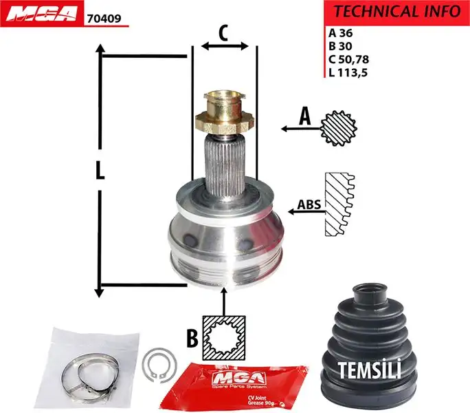 MGA 70409 Aks Kafası (Dış) 6Q0498099E