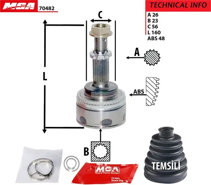 MGA 70482 Aks Kafası (Dış) 4347009740