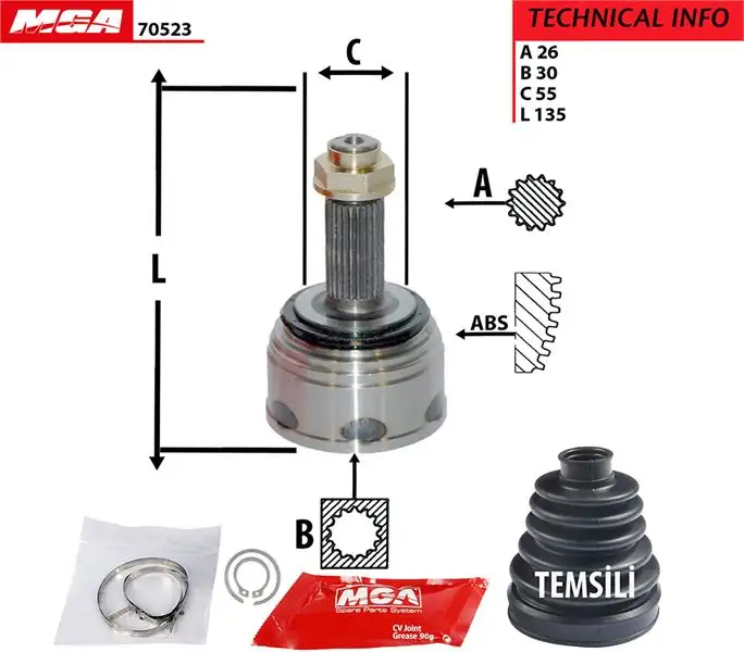 MGA 70523 Aks Kafası (Dış) 44010ST7900