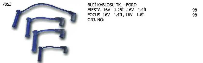 ÜNÜVAR 7053 Buji Kablosu 11107040