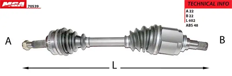 MGA 70539 Ön Aks (Sol) 96485019