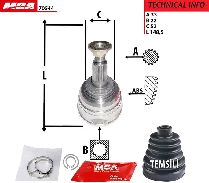 MGA 70544 Aks Kafası (Dış) 96273760