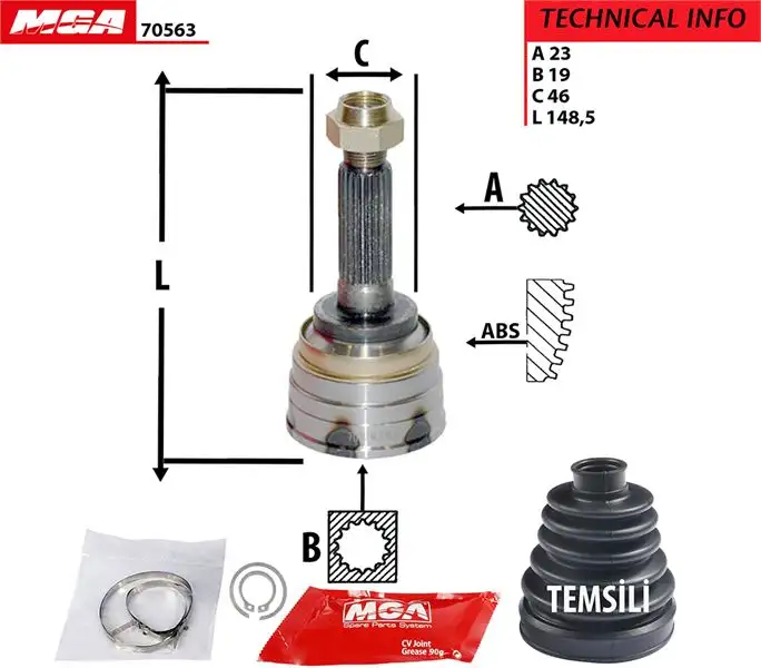 MGA 70563 Aks Kafası (Dış) 96396134