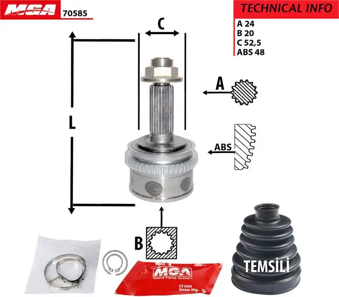 MGA 70585 Aks Kafası (Dış)