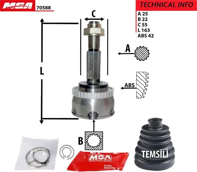 MGA 70588 Aks Kafası (Dış) 3910052Y10