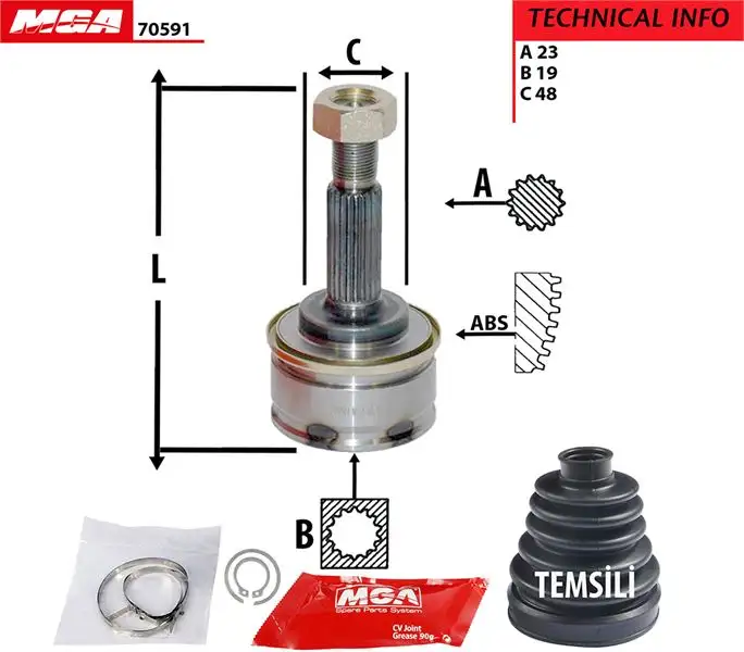 MGA 70591 Aks Kafası (Dış) 392114F125