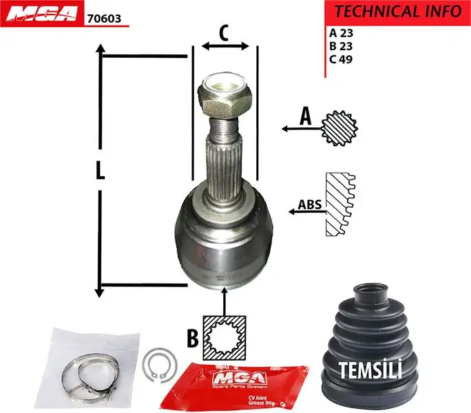 MGA 70603 Aks Kafası (Dış)