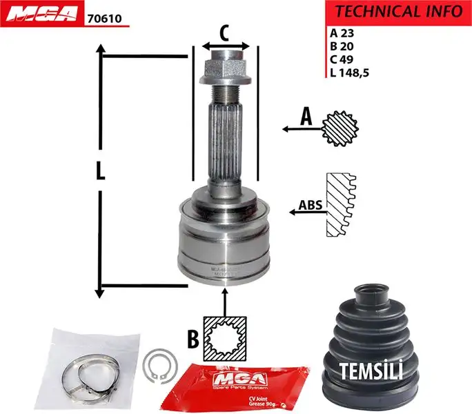 MGA 70610 Aks Kafası (Dış) 4410280E21