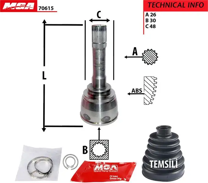 MGA 70615 Aks Kafası (Dış) 4410167D00