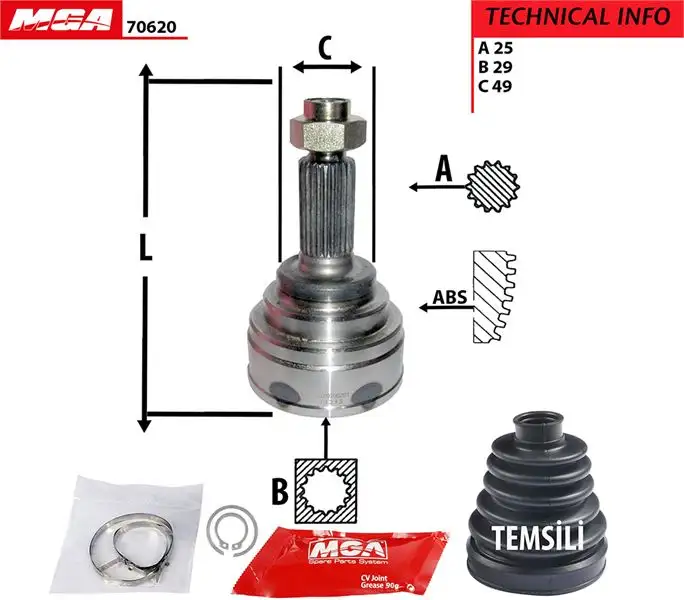 MGA 70620 Aks Kafası (Dış) 4809200201