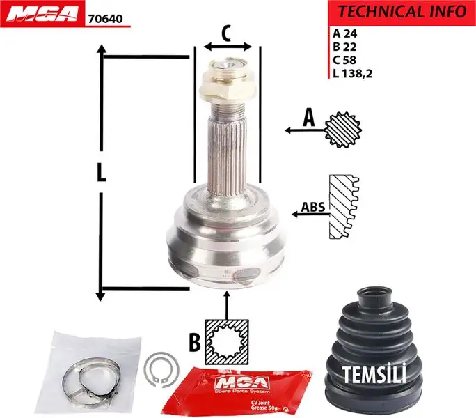 MGA 70640 Aks Kafası (Dış) 4347059115