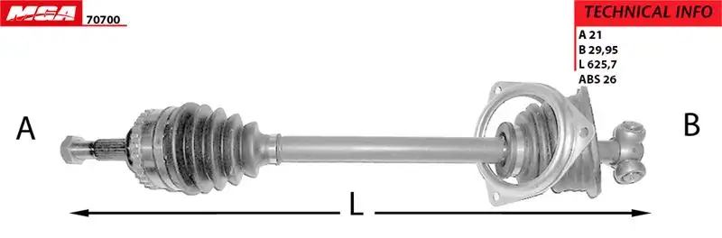 MGA 70700 Ön Aks (Sol) 7711135246
