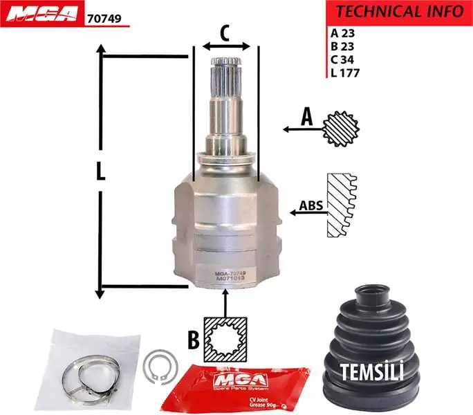 MGA 70749 Aks Kafası (İç)