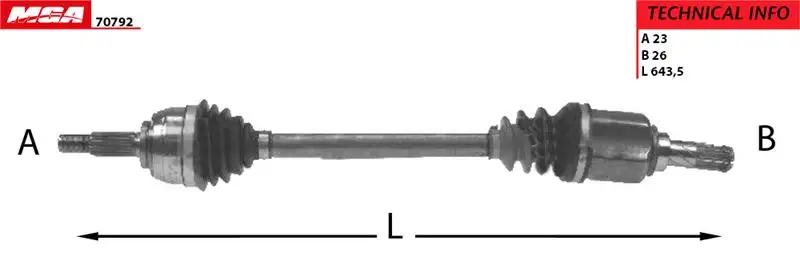 MGA 70792 Ön Aks (Sol) 39101BC55A