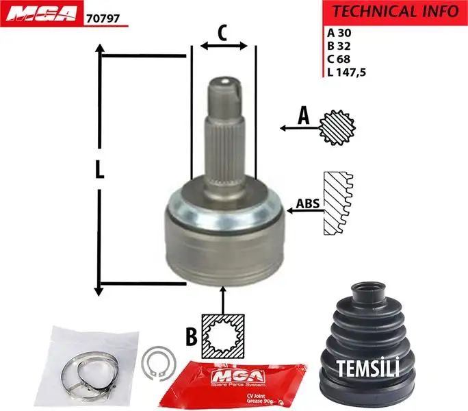 MGA 70797 Aks Kafası (Dış) 44014TA0A50
