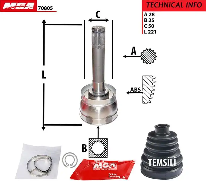 MGA 70805 Aks Kafası (Dış) 3921158G60