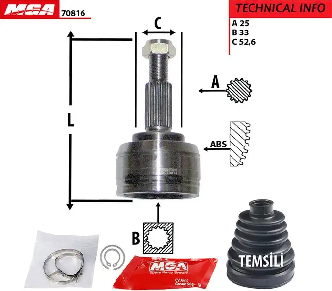 MGA 70816 Aks Kafası (Dış) 8200725499
