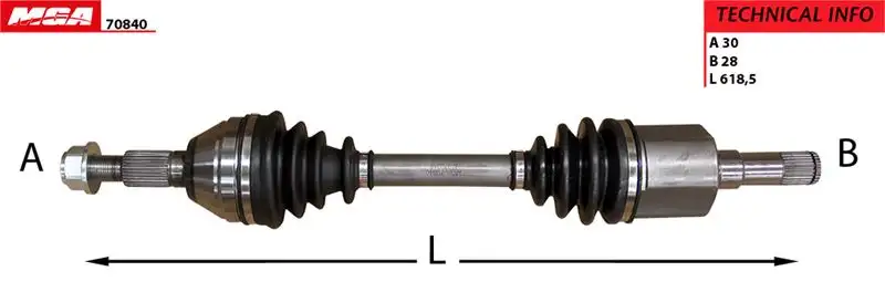 MGA 70840 Ön Aks (Sol) 96624721