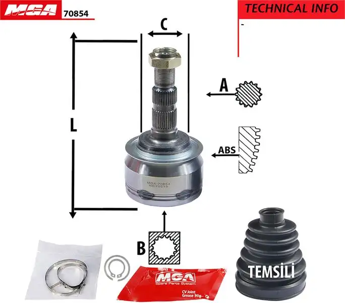 MGA 70854 Aks Kafası (Dış) 13318006