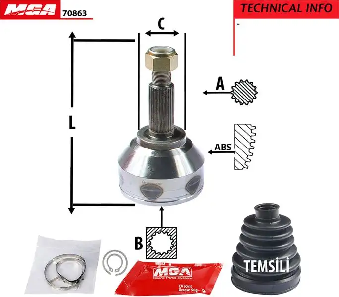 MGA 70863 Aks Kafası (Dış) 8200452268