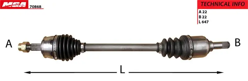 MGA 70868 Ön Aks (Sol) 55700562