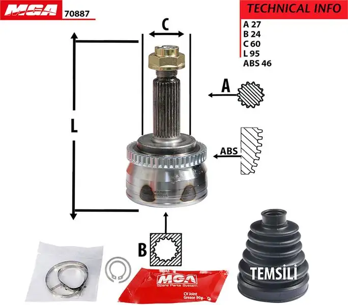 MGA 70887 Aks Kafası (Dış) 495013X100