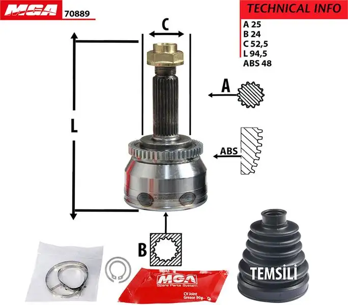 MGA 70889 Aks Kafası (Dış) 495001R300