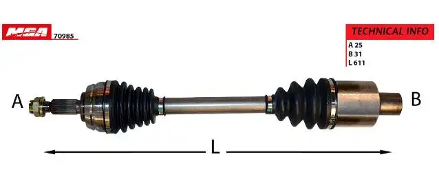 MGA 70985 Ön Aks (Sağ) 391009882R
