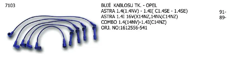 ÜNÜVAR 7103 Buji Kablosu