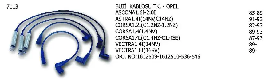 ÜNÜVAR 7113 Buji Kablosu