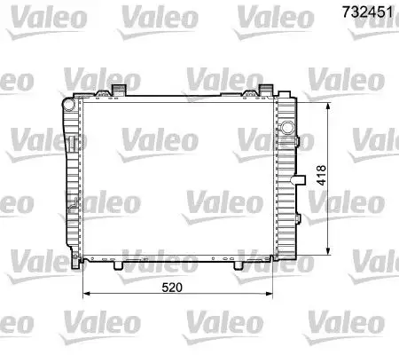 VALEO 732451 Radyatör A2025005203